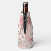 Sakura Flower Pattern Pink Flesjeskoeler (Fles Achterkant)