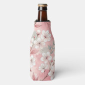 Sakura Flower Pattern Pink Flesjeskoeler (Fles Voorkant)