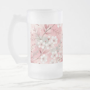 Sakura Flower Pattern Pink Matglas Bierpul