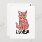Sakura Flowers Cat Feeling Bloomy Briefkaart (Voorkant / Achterkant)