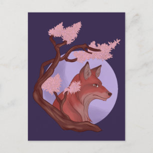 Sakura Fox Briefkaart