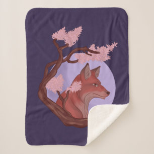 Sakura Fox Sherpa Deken