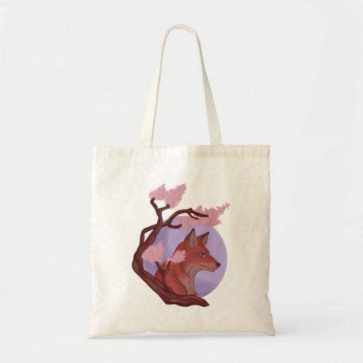 Sakura Fox Tote Bag (Voorkant)