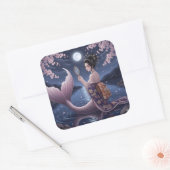 Sakura Gaze Vierkante Sticker (Envelop)