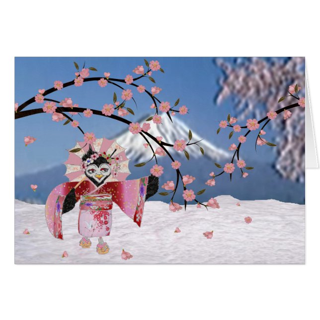 Sakura Geisha Bird dans les fleurs de cerisiers de (Devant horizontal)