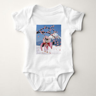 Sakura Geisha Bird in the Snow Cherry Blossom Romper