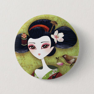 Sakura Girl Ronde Button 5,7 Cm