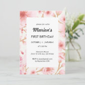 Sakura Invitation d'anniversaire (Debout devant)