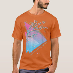 Sakura Japan 90 jaar Lager Japanse Vaporwave Cherr T-shirt
