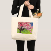 Sakura Japans Cherry Blossom art Grote Tote Bag (Voorkant (product))