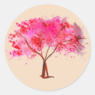 Sakura Japanse Cherry Blossom bruiloft Ronde Sticker