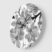 Sakura Japanse Cherry Tree Black en White  Grote Klok (Hoek)