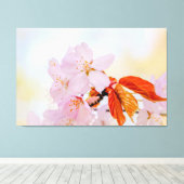 Sakura - Japanse kersenbloesem Canvas Afdruk (Insitu (Houten vloer))