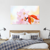 Sakura - Japanse kersenbloesem Canvas Afdruk (Insitu (Slaapkamer))