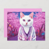 Sakura kat feestdagenkaart (Voorkant / Achterkant)