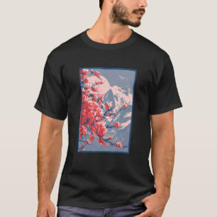 Sakura Kersenbloesem Berg T-shirt