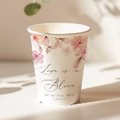 Sakura kersenbloesem liefde is in bloei bruids- papieren bekers