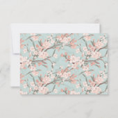 Sakura Kersenbloesem Ontwerp RSVP Kaartje (Achterkant)