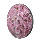 Sakura Kersenbloesem Pastel Roze Lagen Dartbord (Voorkant Rechts)