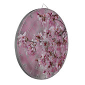Sakura Kersenbloesem Pastel Roze Lagen Dartbord (Voorkant Links)