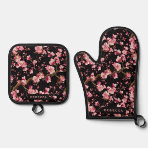 Sakura Kersenbloesem Patroon Ovenwant & Pannenlap Set