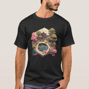 Sakura Kersenbloesem Tuin Heiligdom Vijver Japans T-shirt