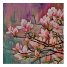 Sakura Kersenbloesems olieverfschilderij Acryl