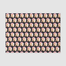SAKURA - Knoop - zwart WEEFSELpapier Tissuepapier