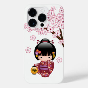 Sakura Kokeshi Doll - Cute Japanese Geisha Girl Case-Mate iPhone 14 Pro Hoesje