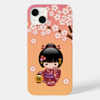 Sakura Kokeshi Doll - Geisha Girl op strand