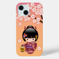 Sakura Kokeshi Doll - Geisha Girl op strand
