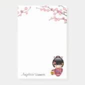 Sakura Kokeshi Doll - Kimono Geisha Girl Post-it® Notes (Voorkant)