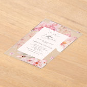 Sakura Love is in het Vrijgezellenfeest Bloom Acryl Uitnodigingen (Laagn)