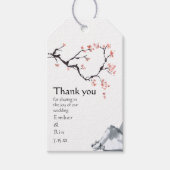 Sakura Mountain | Casual bruiloft Hartelijk dank Cadeaulabel (Voorkant)