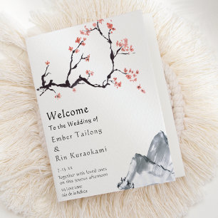 Sakura Mountain Casual gevouwen bruiloft Programma