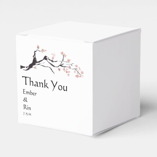 Sakura Mountain | Casual papiervak Bedankdoosjes (Voorkant Zijde)