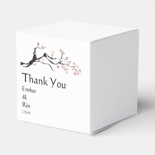 Sakura Mountain | Casual papiervak Bedankdoosjes (Achterkant)