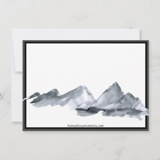 Sakura Mountain | Casual v2-rand Opslaan datum Save The Date (Achterkant)