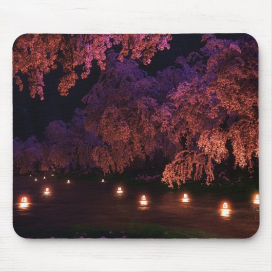 Sakura (nacht) Mousepad Muismat (Voorkant)