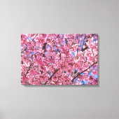 Sakura Pink Cherry Blossom Sky Canvas Afdruk (Voorkant)