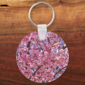 Sakura Pink Cherry Blossom Sky Sleutelhanger (Voorkant)
