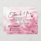 Sakura Pink - Merci pour votre carte de commande (Devant / Derrière)