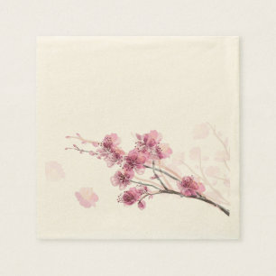 Sakura Pink Paper Napkins (50 stuks) Servetten