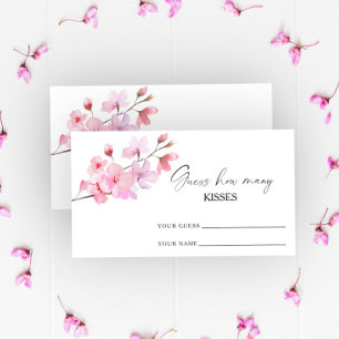 Sakura - raad hoeveel kusjes bruidsfeest spel informatiekaartje
