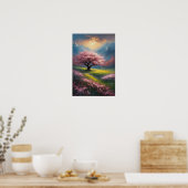 Sakura Reverie, affiche d'Art numérique (Cuisine)
