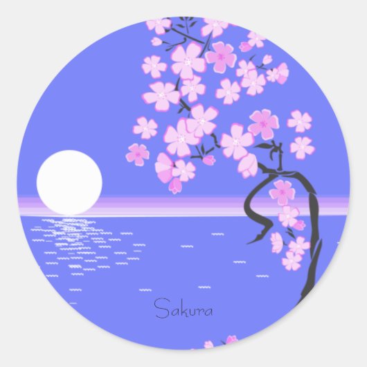 Sakura Ronde Sticker (Voorkant)