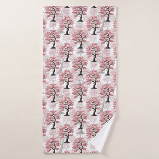 Sakura Rose Cherry Fleur Arbre Design (Serviette de bain)