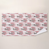 Sakura Rose Cherry Fleur Arbre Design (Serviette de bain)