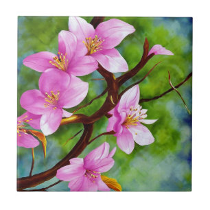Sakura rose Fleur Décor Floral Carreaux de céramiq
