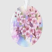 Sakura rose sur la peinture Arrière - plan (devant)